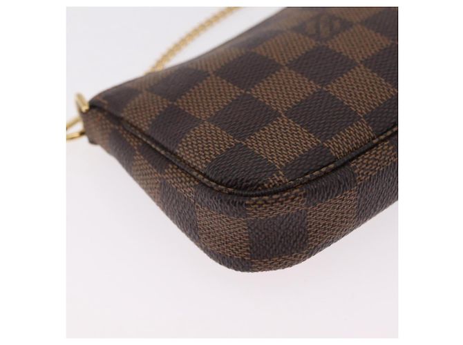 LOUIS VUITTON Damier Ebene Mini Pochette Accessoires Pouch N58009 Auth 207712V - vista 15