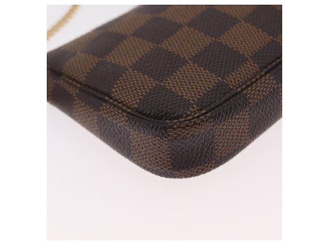 LOUIS VUITTON Damier Ebene Mini Pochette Accessoires Pouch N58009 Auth 207712V - vista 17