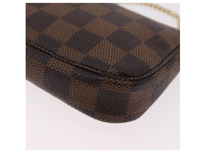 LOUIS VUITTON Damier Ebene Mini Pochette Accessoires Pouch N58009 Auth 207712V - vista 18