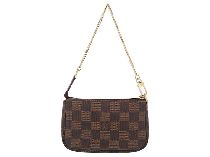 LOUIS VUITTON Damier Ebene Mini Pochette Accessoires Pouch N58009 Auth 207712V - vista 2