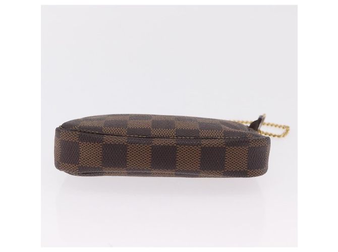 LOUIS VUITTON Damier Ebene Mini Pochette Accessoires Pouch N58009 Auth 207712V - vista 6