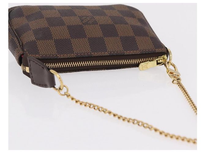 LOUIS VUITTON Damier Ebene Mini Pochette Accessoires Pouch N58009 Auth 207712V - vista 7