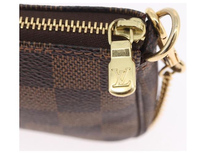 LOUIS VUITTON Damier Ebene Mini Pochette Accessoires Pouch N58009 Auth 207712V - vista 9