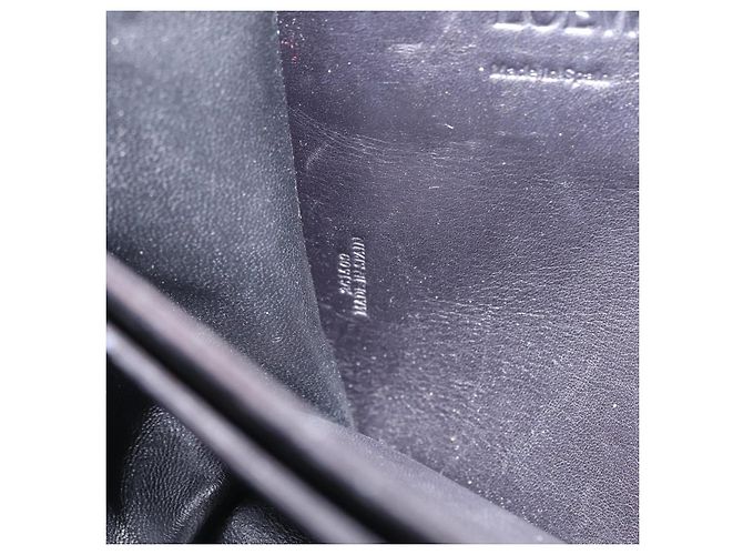 Bolsa de Ombro LOEWE Barcelona Camurça Azul Prata Auth bs37409A - vista 12