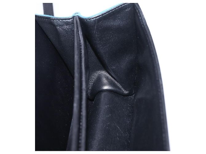 Bolsa de Ombro LOEWE Barcelona Camurça Azul Prata Auth bs37409A - vista 22