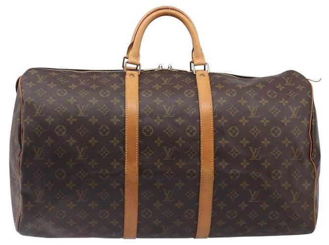 LOUIS VUITTON Monogram Keepall 55 Boston Bag M41424 LV Auth 200476V Monogramme - vue 13