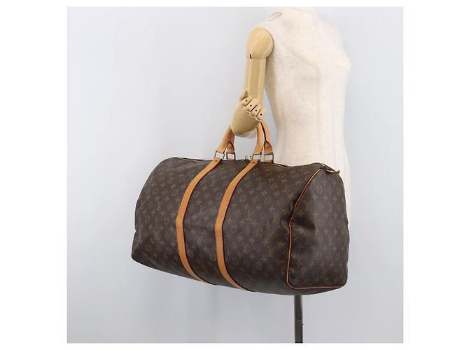 LOUIS VUITTON Monogram Keepall 55 Boston Bag M41424 LV Auth 200476V Monogramme - vue 23