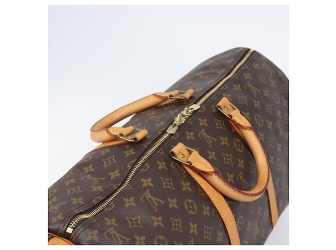 LOUIS VUITTON Monogram Keepall 55 Boston Bag M41424 LV Auth 200476V Monogramme - vue 6