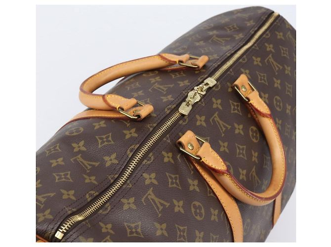 LOUIS VUITTON Monogram Keepall 55 Boston Bag M41424 LV Auth 200476V Monogramme - vue 7