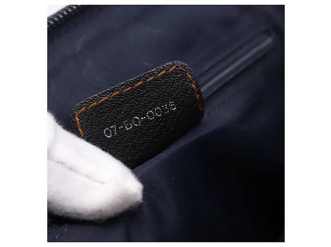 Christian Dior Trotter Canvas Handtasche Navy Silver Auth BA15752 Silber Marineblau - Ansicht 12