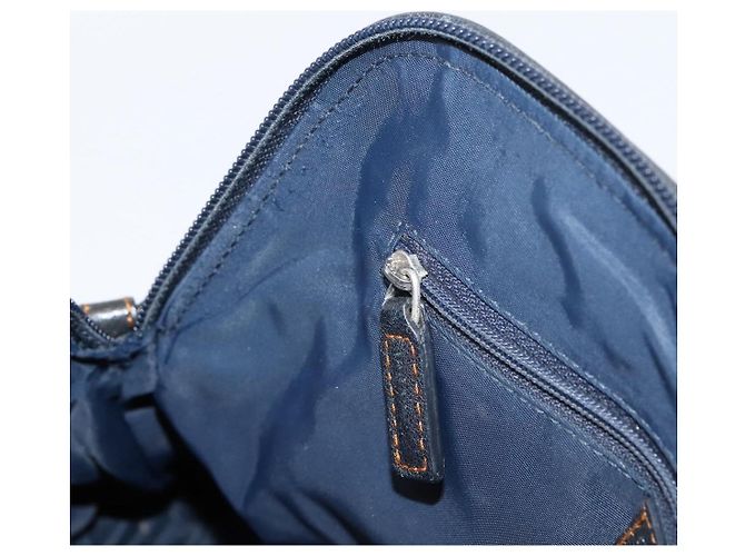 Christian Dior Trotter Canvas Handtasche Navy Silver Auth BA15752 Silber Marineblau - Ansicht 22