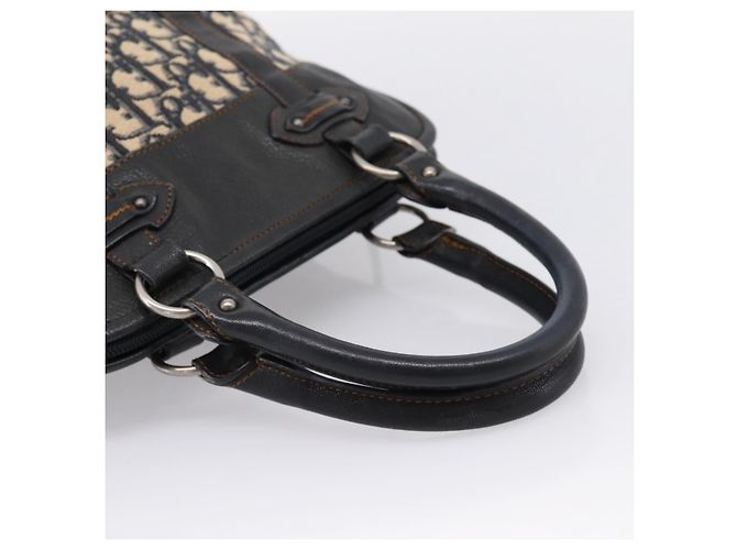 Christian Dior Trotter Canvas Handtasche Navy Silver Auth BA15752 Silber Marineblau - Ansicht 7