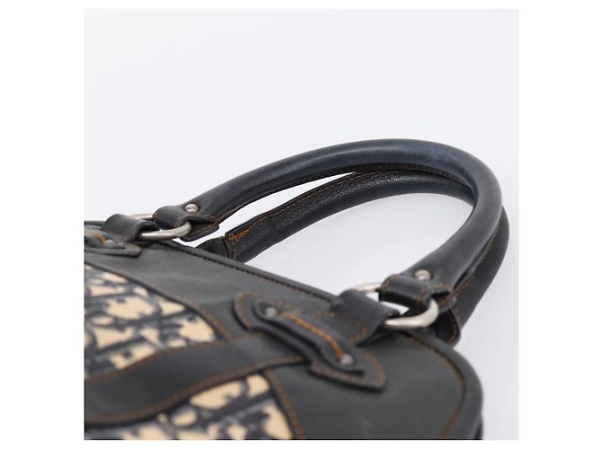 Christian Dior Trotter Canvas Handtasche Navy Silver Auth BA15752 Silber Marineblau - Ansicht 8