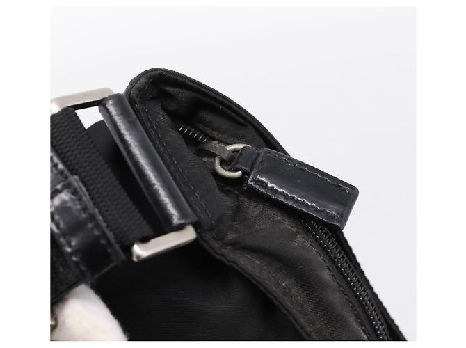 Borsa a Tracolla PRADA Nylon Black Silver Auth 205200 Nero Argento - vista 18