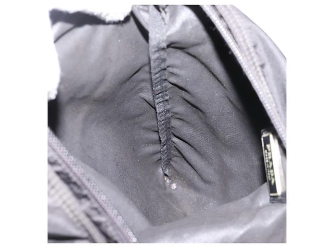 Borsa a Tracolla PRADA Nylon Black Silver Auth 205200 Nero Argento - vista 21