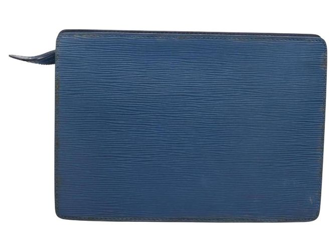 LOUIS VUITTON Epi Pochette Homme Clutch Bag Blue M52522 LV Auth 206686 - vista 2