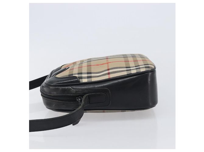 Borsa a tracolla Burberrys Nova Check Canvas Beige Gold Auth 205374 D'oro - vista 4