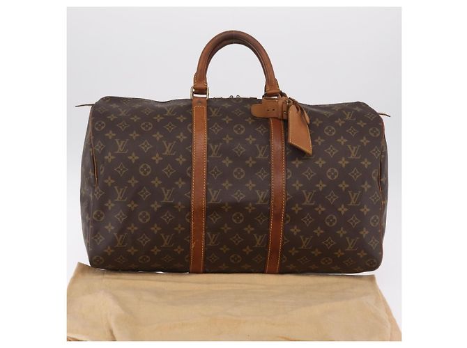 LOUIS VUITTON Monogram Keepall 50 Boston Bag M41426 LV Auth 204801A Monogramme - vue 12