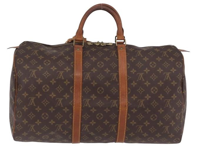 LOUIS VUITTON Monogram Keepall 50 Boston Bag M41426 LV Auth 204801A Monogramme - vue 2