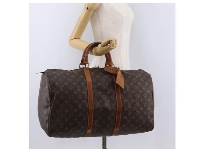 LOUIS VUITTON Monogram Keepall 50 Boston Bag M41426 LV Auth 204801A Monogramme - vue 27