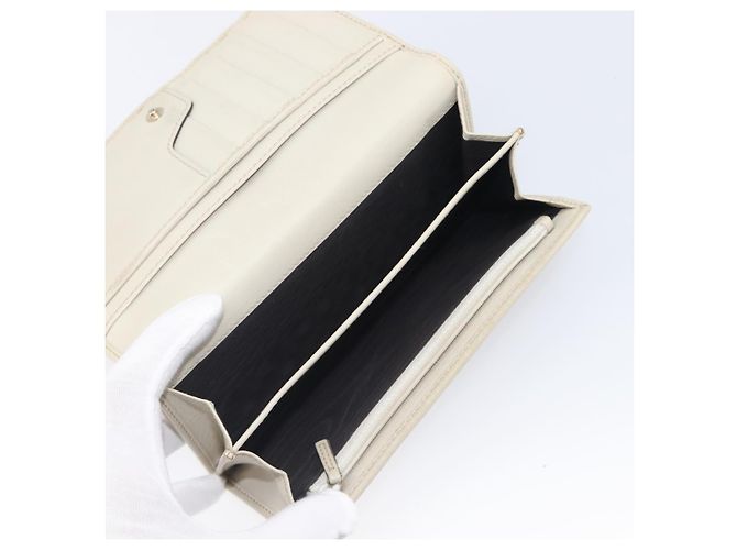 Cartera larga GUCCI GG Canvas Web Sherry Line Beige Gold Auth 205505V - vista 10