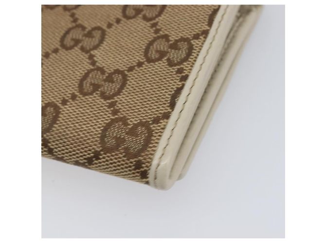 Cartera larga GUCCI GG Canvas Web Sherry Line Beige Gold Auth 205505V - vista 15
