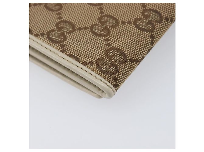 Cartera larga GUCCI GG Canvas Web Sherry Line Beige Gold Auth 205505V - vista 16