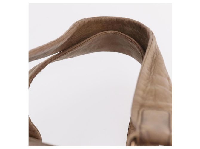 Borsa a tracolla CHANEL Lamb Skin Brown Gold CC Auth am12766A Marrone D'oro - vista 14