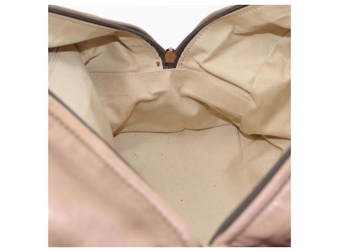 Borsa a tracolla CHANEL Lamb Skin Brown Gold CC Auth am12766A Marrone D'oro - vista 19