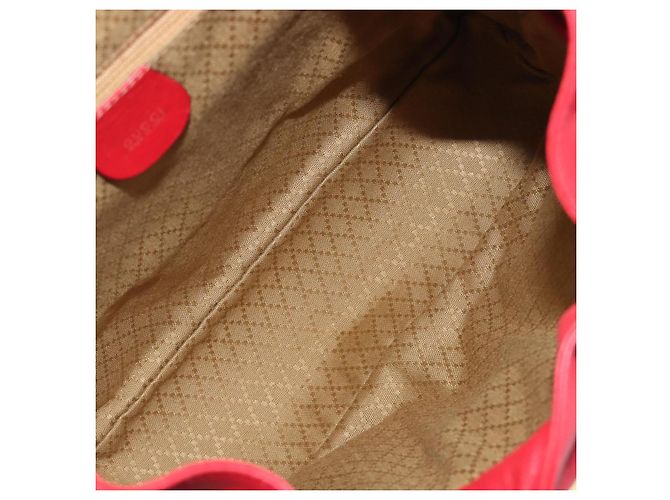 Zaino GUCCI Bamboo in pelle rosso e oro 003 2058 0016 Auth ep16261 D'oro - vista 11