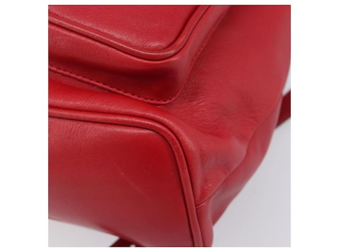 Zaino GUCCI Bamboo in pelle rosso e oro 003 2058 0016 Auth ep16261 D'oro - vista 16