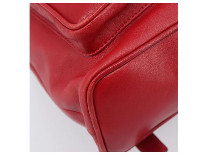 Zaino GUCCI Bamboo in pelle rosso e oro 003 2058 0016 Auth ep16261 D'oro - vista 17