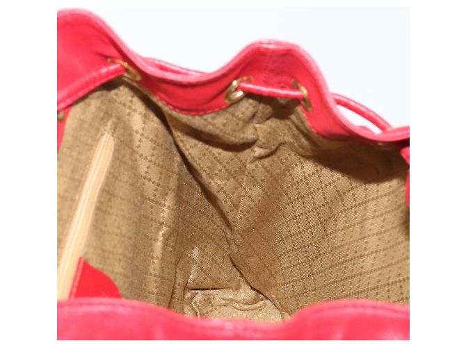Zaino GUCCI Bamboo in pelle rosso e oro 003 2058 0016 Auth ep16261 D'oro - vista 24