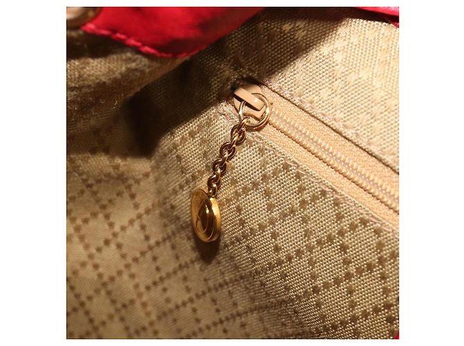 Zaino GUCCI Bamboo in pelle rosso e oro 003 2058 0016 Auth ep16261 D'oro - vista 26