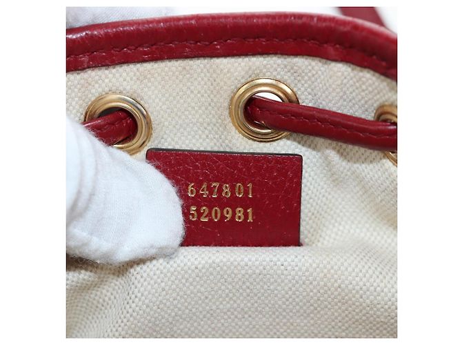 Borsa a tracolla GUCCI Micro GG Doraemon PVC Beige Tono Oro 647801 Auth 206889M - vista 11