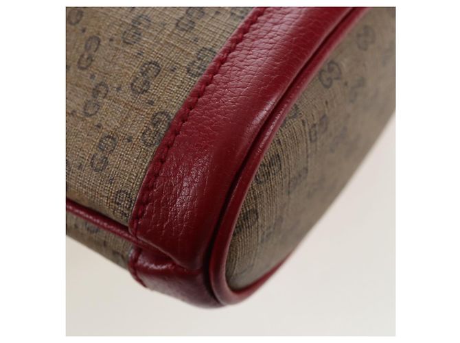 Borsa a tracolla GUCCI Micro GG Doraemon PVC Beige Tono Oro 647801 Auth 206889M - vista 19