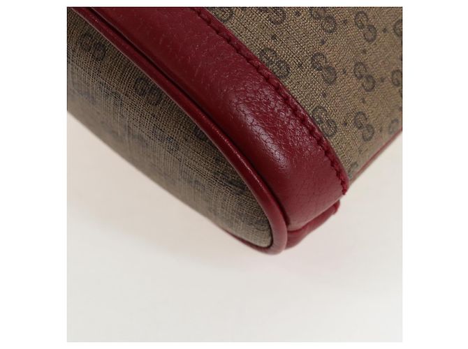 Borsa a tracolla GUCCI Micro GG Doraemon PVC Beige Tono Oro 647801 Auth 206889M - vista 20