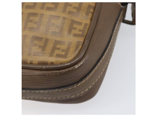 Borsa a tracolla FENDI Zucchino Canvas PVC Beige Auth 205232 - vista 16