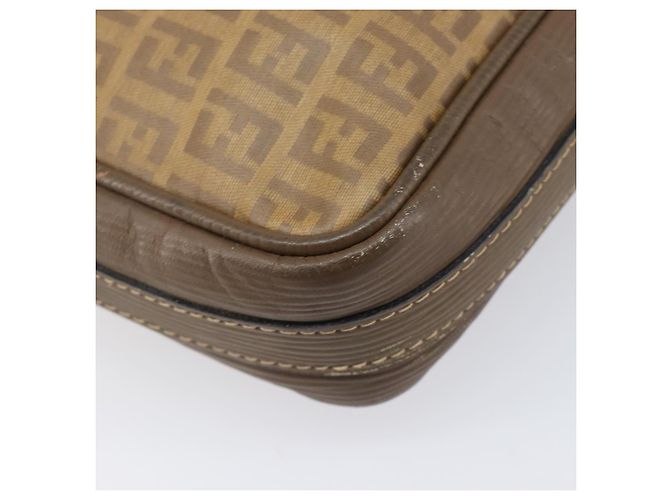 Borsa a tracolla FENDI Zucchino Canvas PVC Beige Auth 205232 - vista 17