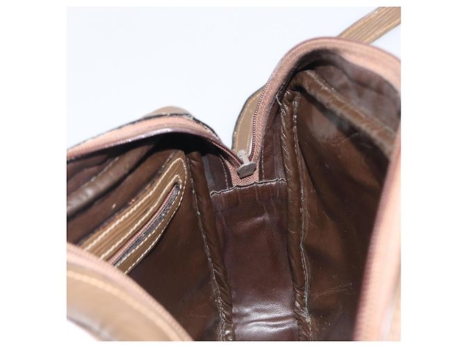 Borsa a tracolla FENDI Zucchino Canvas PVC Beige Auth 205232 - vista 20