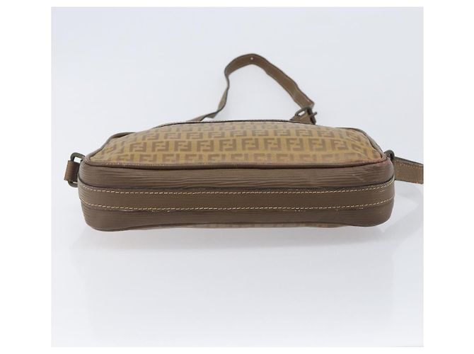 Borsa a tracolla FENDI Zucchino Canvas PVC Beige Auth 205232 - vista 5