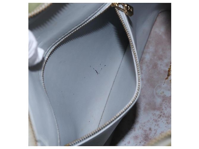 LOUIS VUITTON Monogram Vernis Houston Hand Bag Gris M91053 LV Auth 207572 Grigio - vista 33