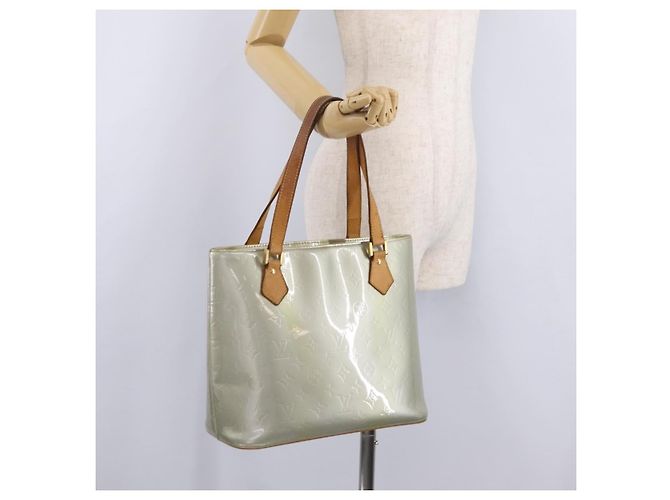LOUIS VUITTON Monogram Vernis Houston Hand Bag Gris M91053 LV Auth 207572 Grigio - vista 36