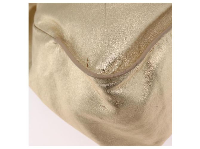 Tote Sac Cabas PRADA en Cuir Or Argent Auth 207552A Argenté Doré - vue 16