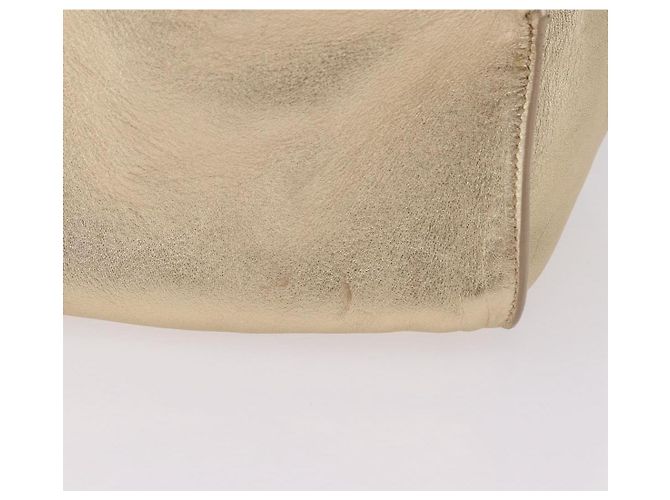 Tote Sac Cabas PRADA en Cuir Or Argent Auth 207552A Argenté Doré - vue 5