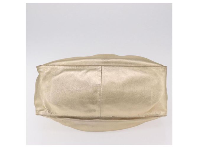 Tote Sac Cabas PRADA en Cuir Or Argent Auth 207552A Argenté Doré - vue 7