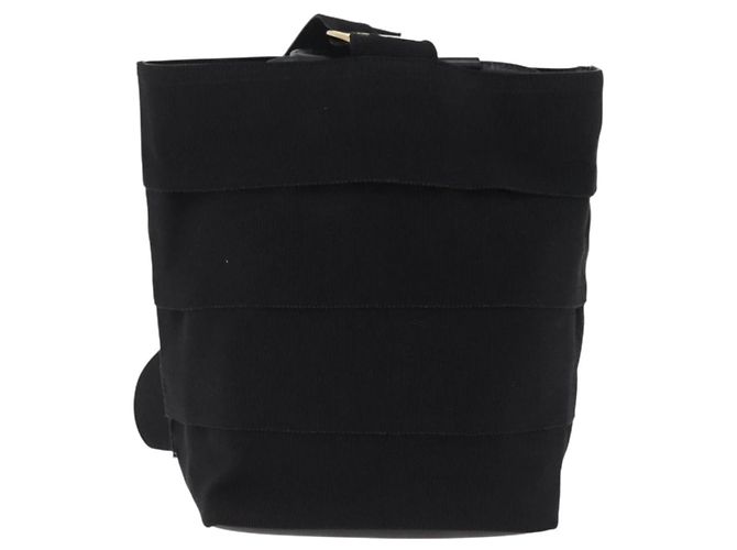 Borsa a tracolla Salvatore Ferragamo Canvas Black Gold Tone Auth bs37163 Nero - vista 13