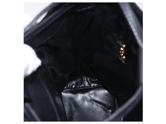 Borsa a tracolla Salvatore Ferragamo Canvas Black Gold Tone Auth bs37163 Nero - vista 19