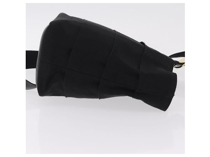 Borsa a tracolla Salvatore Ferragamo Canvas Black Gold Tone Auth bs37163 Nero - vista 3