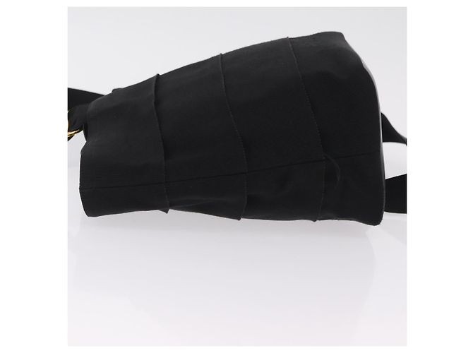 Borsa a tracolla Salvatore Ferragamo Canvas Black Gold Tone Auth bs37163 Nero - vista 4